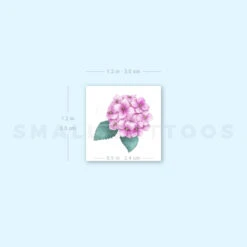 Pink Hydrangea Temporary Tattoo (Set Of 3) -Da Vinci Shop image1 st 750px b237cc39 b045 4cac 8044 c116a150172f