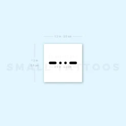 Morse Code X Temporary Tattoo (Set Of 3) -Da Vinci Shop image1 st 750px bc8c72dd 97f2 4cdf ae4e 8581c6d6826d
