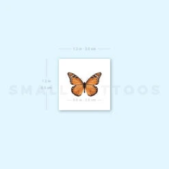 Orange Butterfly Temporary Tattoo (Set Of 3) -Da Vinci Shop image1 st 750px bf72dbc6 d363 4597 9aa0 a92516280ef2