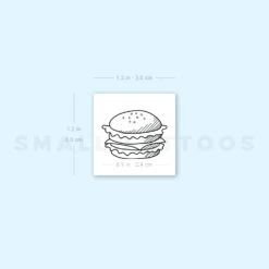 Hamburger Temporary Tattoo (Set Of 3) -Da Vinci Shop image1 st 750px c974b2d7 9c5b 448a be5b abf2e3d092e5