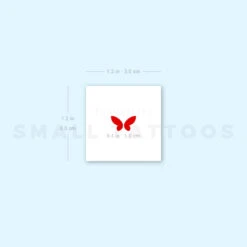 Red Minimal Butterfly Temporary Tattoo (Set Of 3) -Da Vinci Shop image1 st 750px ced3f049 9d66 434d aba2 b311b4848d4b
