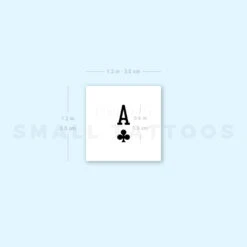 Small Ace Of Clubs Temporary Tattoo (Set Of 3) -Da Vinci Shop image1 st 750px d6b9ab0e ef3f 425c a9a0 c6410cf2838b