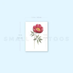 Garnet Peony Temporary Tattoo (Set Of 3) -Da Vinci Shop image1 st 750px d723a3d6 0eee 4ec7 ae6a dac4a755824c