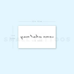Come What May Temporary Tattoo (Set Of 3) -Da Vinci Shop image1 st 750px d7ba6a64 8cf8 49b7 9b25 7867bc3b3f1a