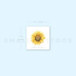 Sunflower Flower Temporary Tattoo (Set Of 3) -Da Vinci Shop image1 st 750px dbb720f9 effb 4ea1 9708 523ac470436a
