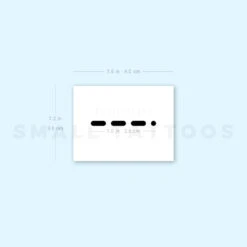 Morse Code J Temporary Tattoo (Set Of 3) -Da Vinci Shop image1 st 750px dd8094a3 0fbe 4752 ba55 43ab6a07033e
