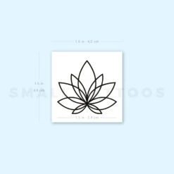Line Lotus Temporary Tattoo (Set Of 3) -Da Vinci Shop image1 st 750px e11c2b44 f841 46d7 bbf3 5eb817fa44ce