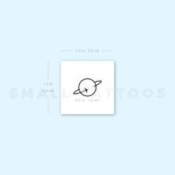 Flying Around Saturn Temporary Tattoo - Set Of 3 -Da Vinci Shop image1 st 750px e414a18a 3389 4611 a54d a4229e75545e