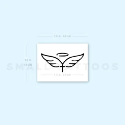 Wings, Cross And Halo Temporary Tattoo - Set Of 3 -Da Vinci Shop image1 st 750px e7fdf25e 6dc3 4c6d baeb 85e598a4d530