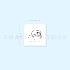 Small Manatee Temporary Tattoo (Set Of 3) -Da Vinci Shop image1 st 750px ec089cc3 8986 4801 84f4 ab39376bf94a