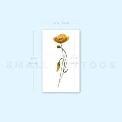 California Poppy By Lena Fedchenko Temporary Tattoo (Set Of 3) -Da Vinci Shop image1 st 750px ed652373 1ae3 4202 8c02 feb341c7ee7f