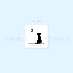 Dog Looking At The Moon Temporary Tattoo (Set Of 3) -Da Vinci Shop image1 st 750px eea2ca24 9c44 4a79 8f21 331971f8c449