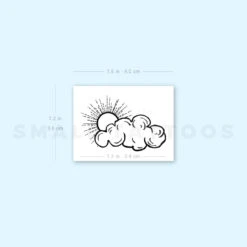 Cloudy Day Temporary Tattoo - Set Of 3 -Da Vinci Shop image1 st 750px f2f0b30a f58f 4f36 a51b ce9488f2616a