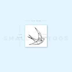 Low Poly Swallow Temporary Tattoo (Set Of 3) -Da Vinci Shop image1 st 750px f87179f5 6c25 4600 84d6 154693148a6f