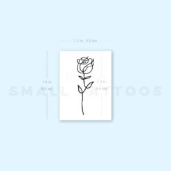 Single Line Rose Temporary Tattoo (Set Of 3) -Da Vinci Shop image1 st 750px fa434f70 7c46 483d 810e 7df666028315