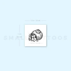 Hermit Crab Temporary Tattoo (Set Of 3) -Da Vinci Shop image1 st 750px fc46b400 e883 4970 bace 7e06a894a2a4