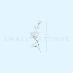 Watercolor Baby's Breath Temporary Tattoo (Set Of 3)