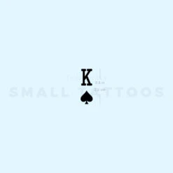 King Of Spades Temporary Tattoo (Set Of 3)