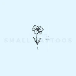 Lily Flower Temporary Tattoo (Set Of 3)