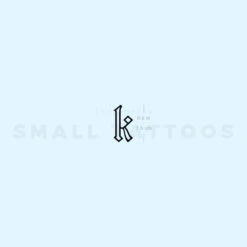K Temporary Tattoo - Set Of 3
