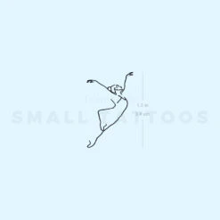 Golden Ballerina Temporary Tattoo (Set Of 3)