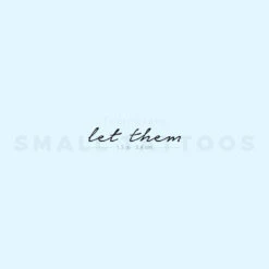 Let Them Temporary Tattoo (Set Of 3)