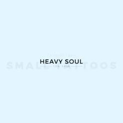Uppercase HEAVY SOUL Temporary Tattoo (Set Of 3)