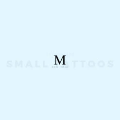 Uppercase Mu Temporary Tattoo (Set Of 3)