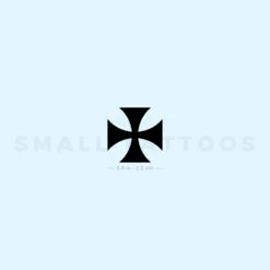 Cross Pattée Temporary Tattoo (Set Of 3)