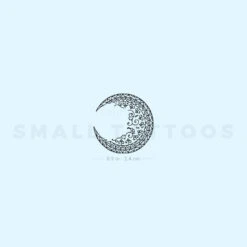 Small Ornamental Moon Temporary Tattoo (Set Of 3)