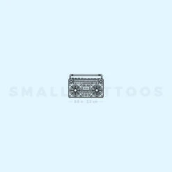 Boom Box Temporary Tattoo (Set Of 3)