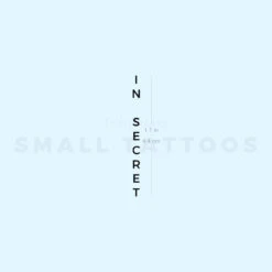 In Secret Temporary Tattoo (Set Of 3)