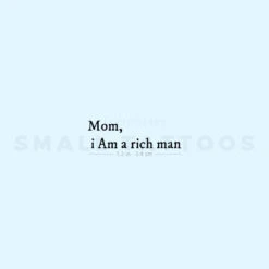 Mom, I Am A Rich Man Temporary Tattoo (Set Of 3) -Da Vinci Shop image2 st 750px d449e8df f14a 4b6b b807 af84bdbe69f3