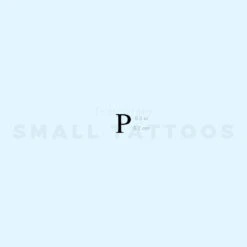 Uppercase Rho Temporary Tattoo (Set Of 3)