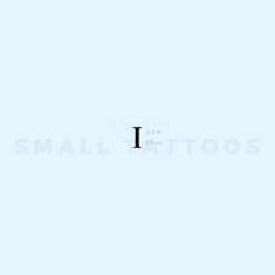 Uppercase Iota Temporary Tattoo (Set Of 3)