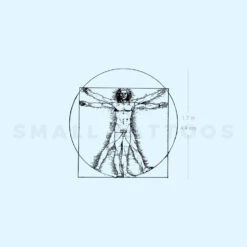 Vitruvian Man Temporary Tattoo - Set Of 3