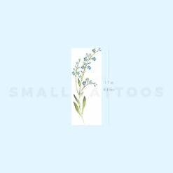 Small Watercolor Forget-me-not Temporary Tattoo (Set Of 3)