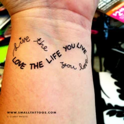 Live The Life You Love Infinity Temporary Tattoo (Set Of 3) 13 Live The Life You Love Infinity Temporary Tattoo (Set Of 3) -Da Vinci Shop infinity live the life temporary tattoo 4