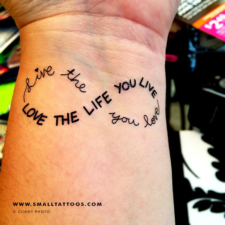 Live The Life You Love Infinity Temporary Tattoo (Set Of 3) 6 Live The Life You Love Infinity Temporary Tattoo (Set Of 3) - Image 4