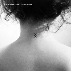 Minimalist Ingwaz Temporary Tattoo (Set Of 3) -Da Vinci Shop ingwaz rune tatteco temporary tattoo