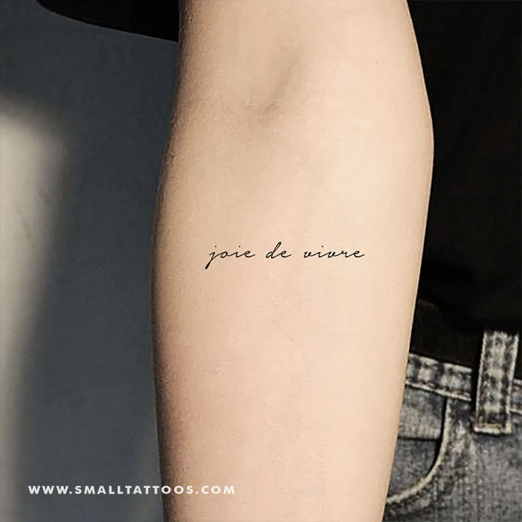 Joie De Vivre Temporary Tattoo (Set Of 3) 4 Joie De Vivre Temporary Tattoo (Set Of 3) - Image 2
