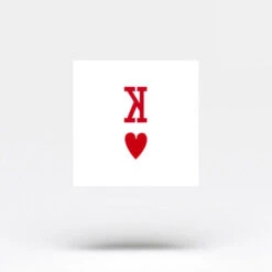 Matching King And Queen Of Hearts Temporary Tattoos (Set Of 3+3) -Da Vinci Shop king of hearts temporary tattoo 825ca959 0797 4c76 8305 62e8a1cf9202