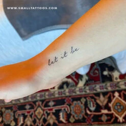 Let It Be Temporary Tattoo (Set Of 3) -Da Vinci Shop let it be tatteco st