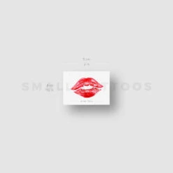 Kiss Mark Temporary Tattoo (Set Of 3) 9 Kiss Mark Temporary Tattoo (Set Of 3) -Da Vinci Shop lip kiss mark st 1