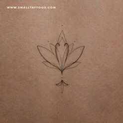 Harmlessberry's Fine Line Lotus Flower Temporary Tattoo (Set Of 3) 8 Harmlessberry's Fine Line Lotus Flower Temporary Tattoo (Set Of 3) -Da Vinci Shop lotus 2 harmlessberry st