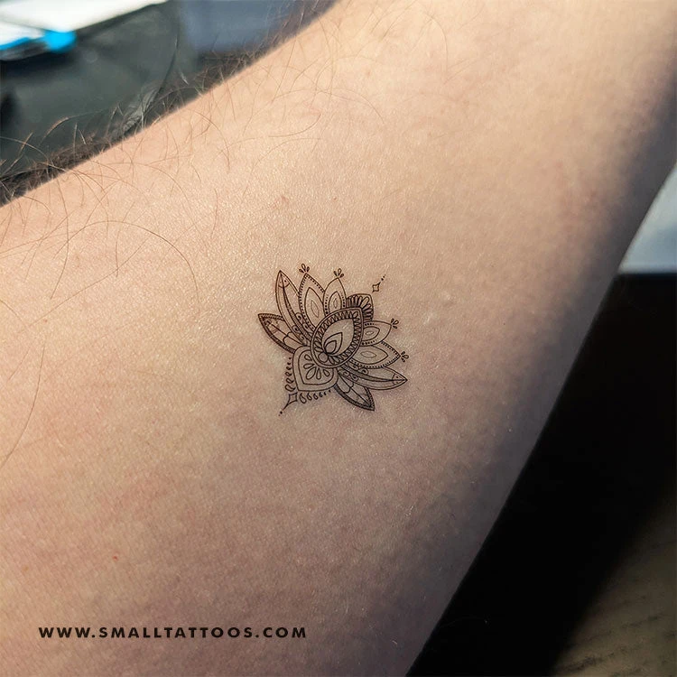 Sacred Lotus Temporary Tattoo (Set Of 3) 5 Sacred Lotus Temporary Tattoo (Set Of 3) - Image 3