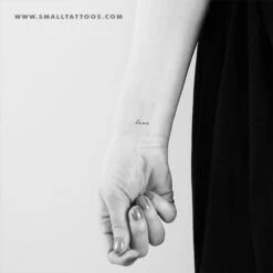 'Love' Temporary Tattoo (Set Of 3) -Da Vinci Shop love lettering temporary tattoo