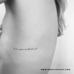 Love Yourself First Temporary Tattoo (Set Of 3) -Da Vinci Shop love yourself first tatteco