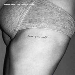 Love Yourself Temporary Tattoo (Set Of 3) -Da Vinci Shop love yourself temporary tattoo