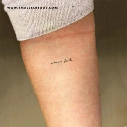 Small Amor Fati Temporary Tattoo (Set Of 3)